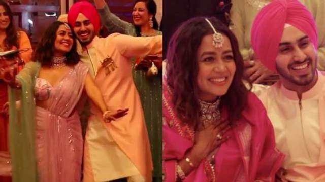 Neha Kakkar and Rohanpreet Singh dance their hearts out at the Roka ceremony