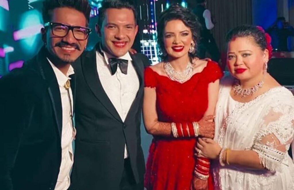 Bharti Singh and Haarsh Limbachiyaa have a gala time at Aditya Narayan’s star studded reception