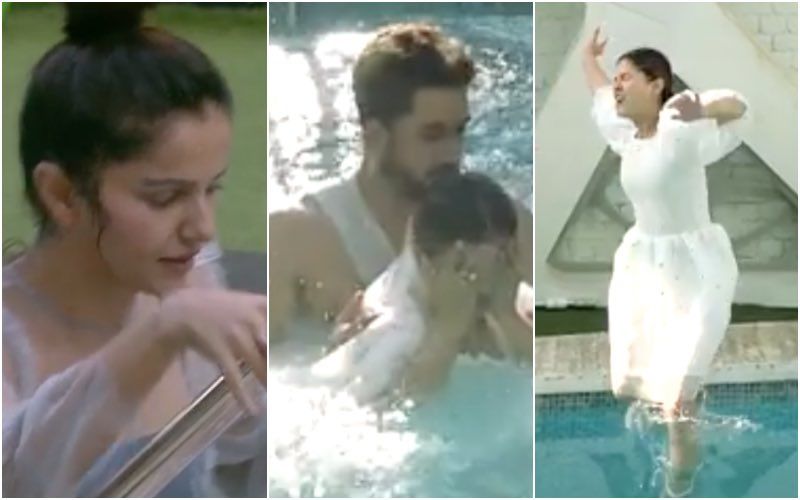 Bigg Boss 14: Rubina Dilaik falls into the pool; Aly rescues her!!
