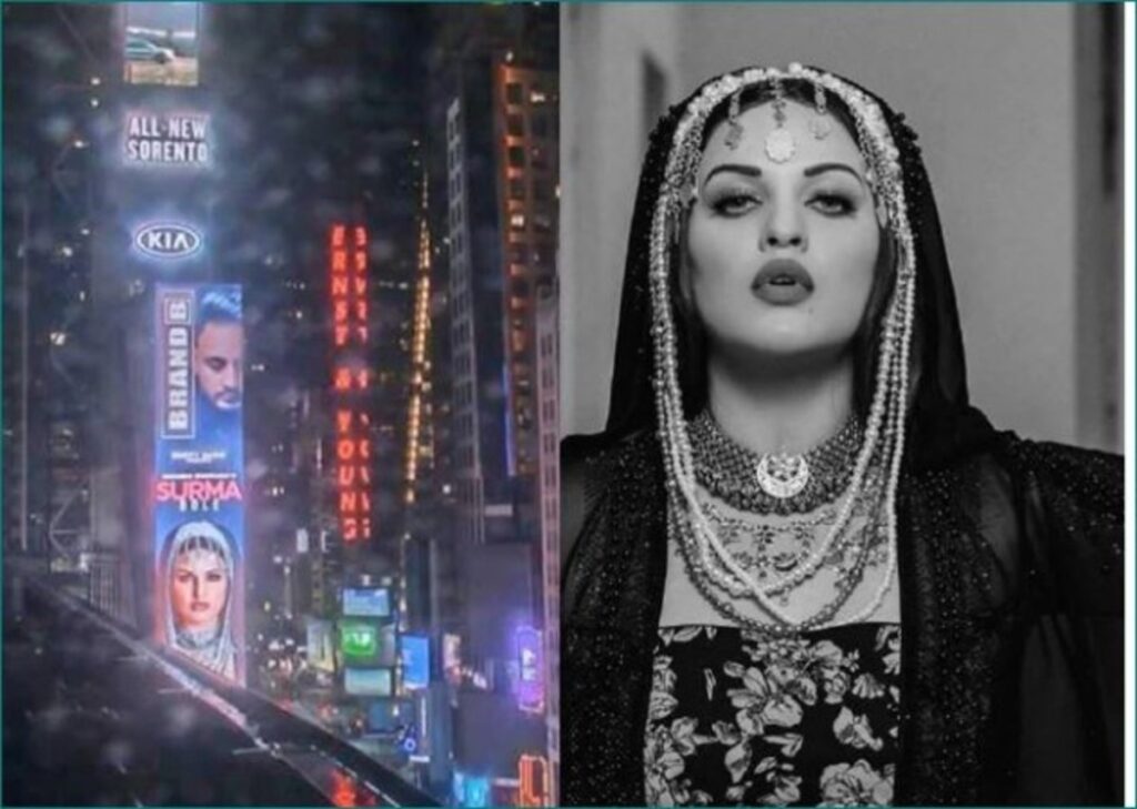 Himanshi Kurrana Featured on a Billboard in Times Square, New York