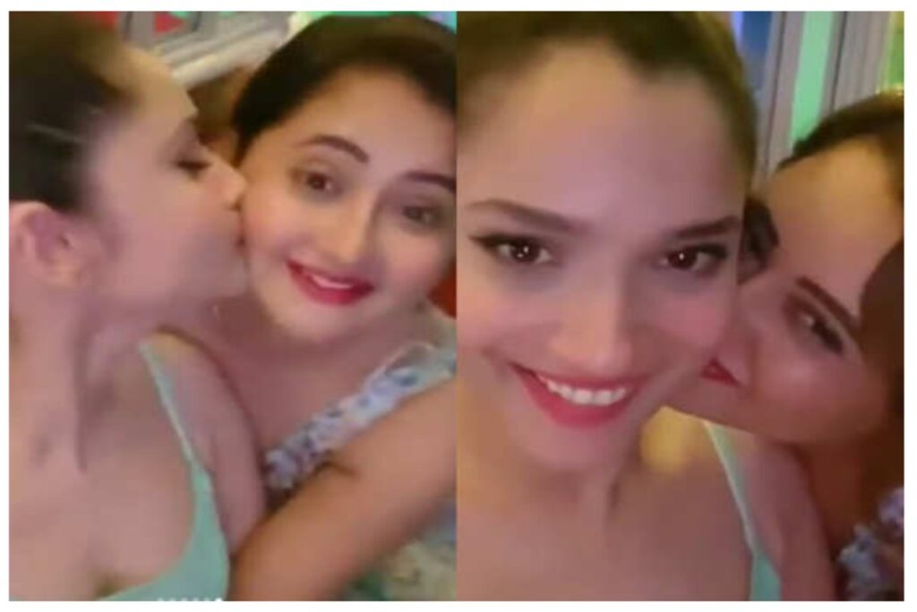 BFFs Ankita Lokhande and Rashami Desai got goofy at their girls night out