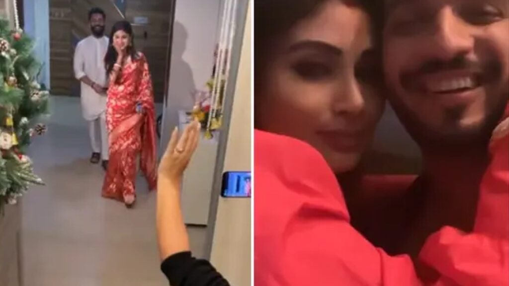 New Bride Mouni Roy gets overwhelmed with emotions on her ‘griha pravesh