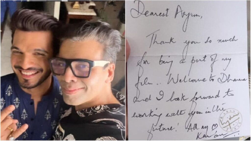 Arjun Bijlani bags a Dharma Project; receives a welcome note from Karan Johar