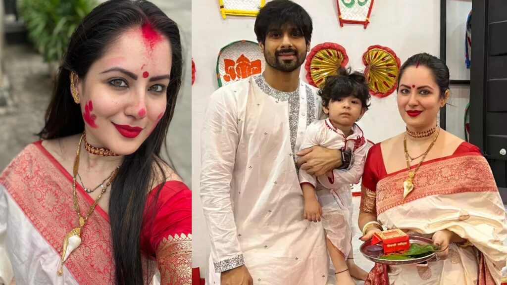 Actress Puja Banerjee on her first Sindoor Khela after marriage with actor Kunal Verma