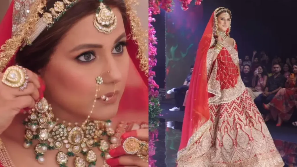 VIDEO Hina Khan Radiates Courage on the Ramp as a Bride: Fights br*ast Cancer with Unstoppable Strength